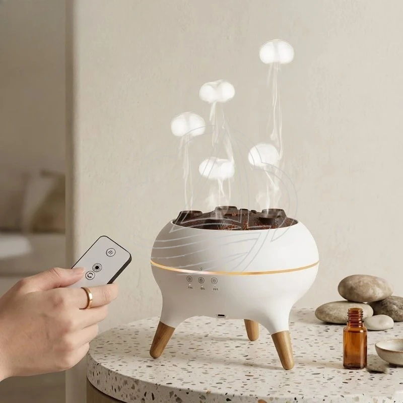 Quiet Jellyfish Aroma Diffuser Cool Mist Humidifier 7 Color LED Auto Off 28dB Home Decor