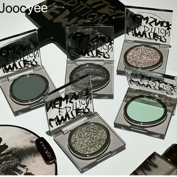 Joocyee 싱글 아이섀도우 매트, 파인 스파클링 펄 샤이닝 시트, 어스 톤 컬러, 데일리 개성, 그린, 블루, 101