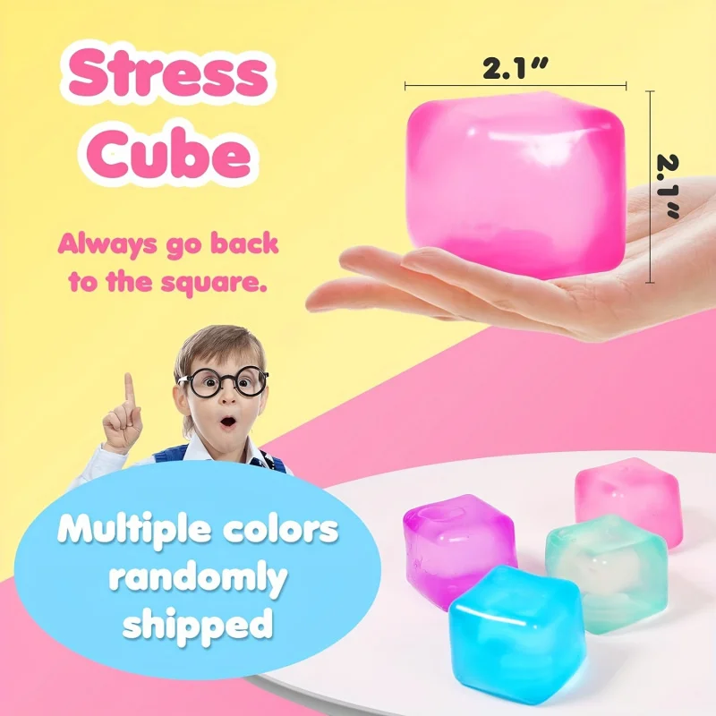Lot de 3 boules anti-Stress Squishy, 3 couleurs aléatoires, pour adultes et enfants, jouet sensoriel pour votre meilleur doux et froid, glace Cu