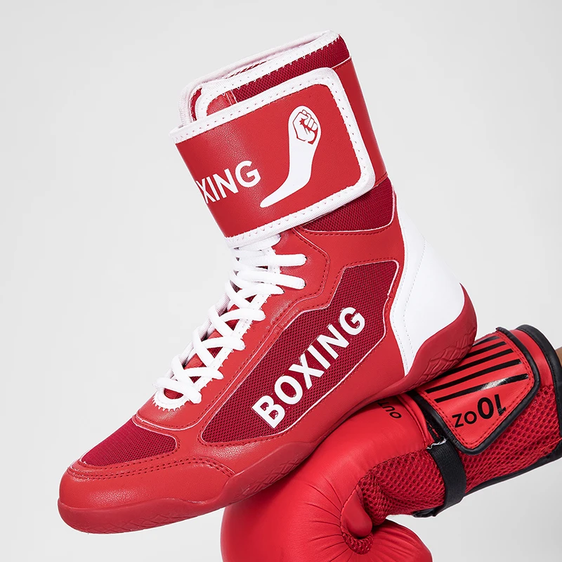 Men New Boxing Shoes Combat Athletic Brand Struggle Male Top Quality Breathable Non-Slip Sneakers High Top Gym Wrestling Shoes
