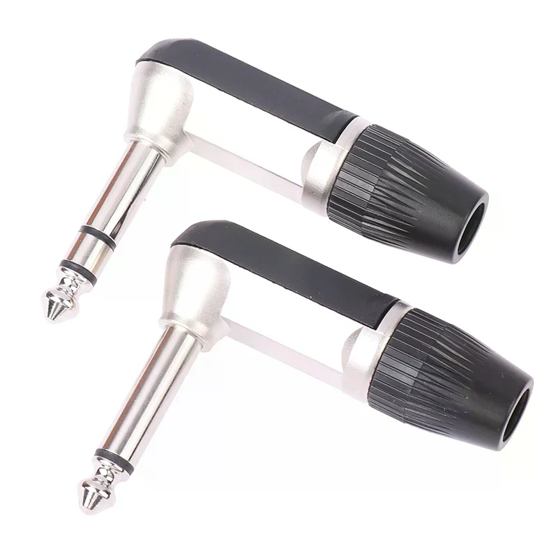REAN jack 6.35mm TS TRS 90 ° L-shaped Right Angle Plug Stereo / Mono 2 3 Pole 6.5 1/4 Microphone Guitar Audio NYS207 208
