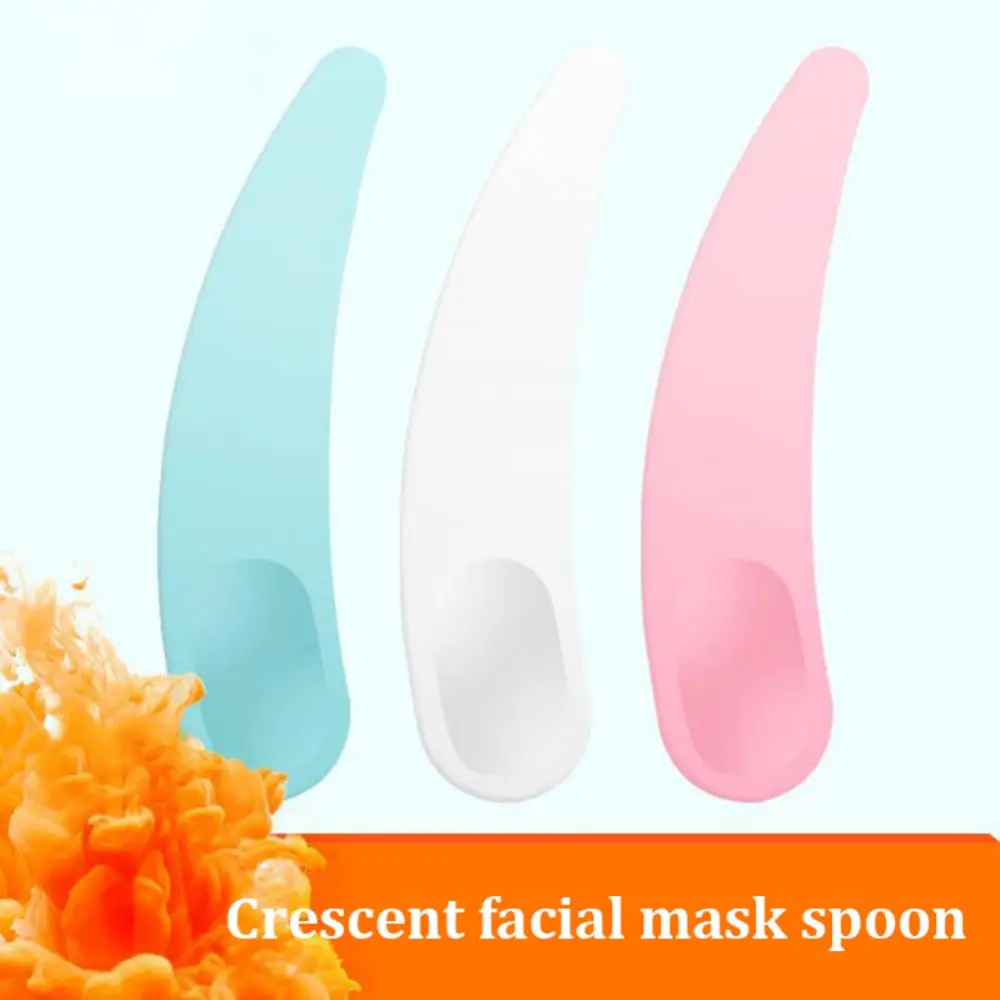 Mini Cuillère en Plastique en Forme de Masque Facial, Tampon de Grattage, Outil de Creusement pour Crème, Boue, Soins de la Peau