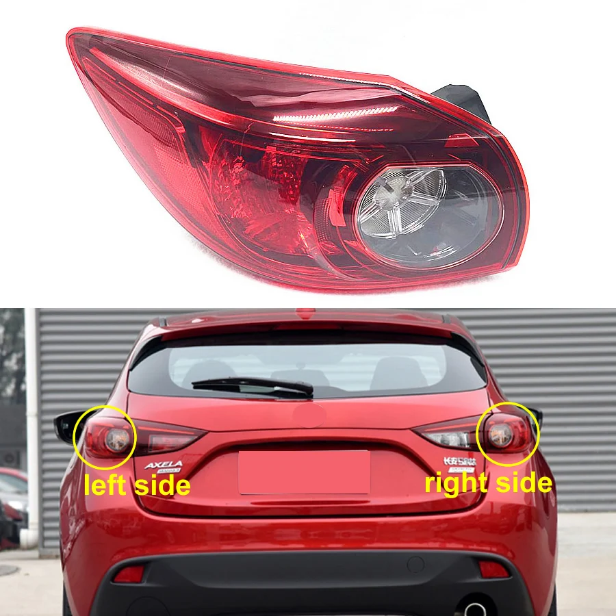 Outer Tail Lamp for Mazda 3 Axela Hatchback 2014 2015 2016 Taillight Rear Tail Lights Housing No Line No Light 1pcs