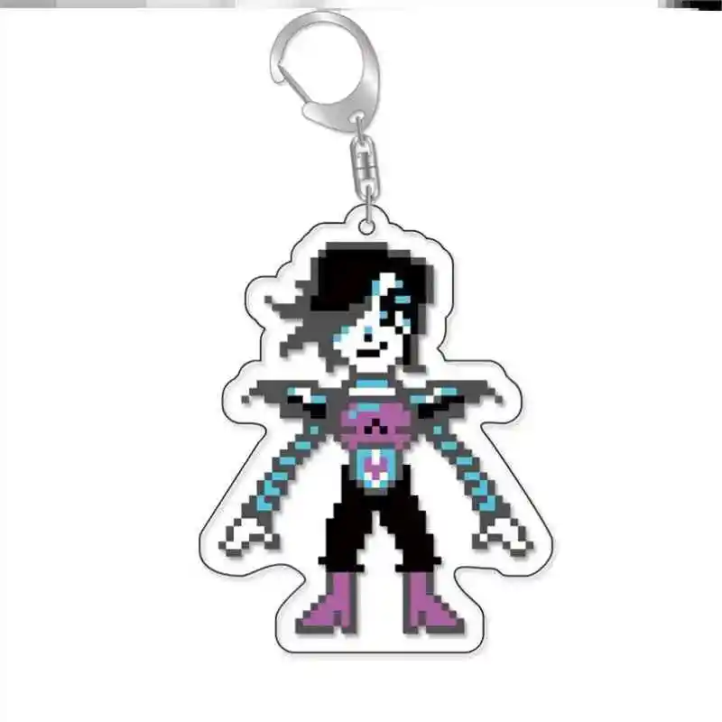 Game Anime UNDERTALE Pixel Acrylic Keychain Model Cosplay Characters Ornament Goods Collection firend Fans Toys Gifts