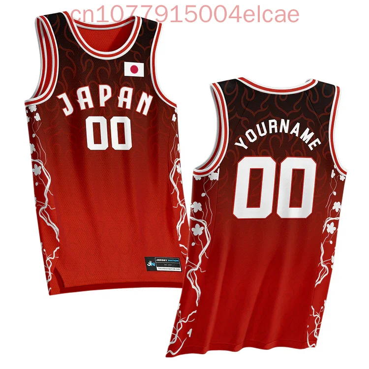 Camiseta de baloncesto personalizada japonesa con nombre personalizado gratis, camiseta sin mangas informal de verano con estampado 3D de moda deportiva transpirable para hombre