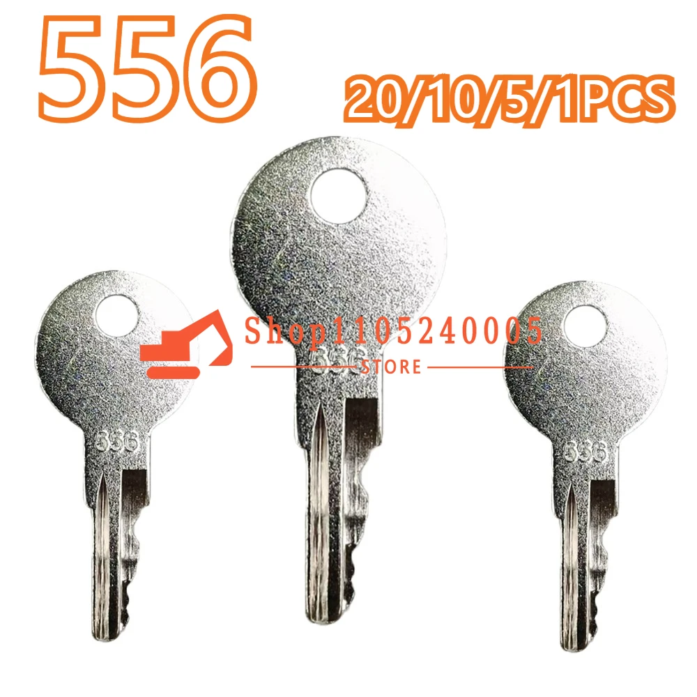 20/10/5/1PCS New Ignition Key 556 for Hyster Yale Forklift Upright Skid Steer Models C175 L180 LS125 LS160 L784 L465 LX665 LS140