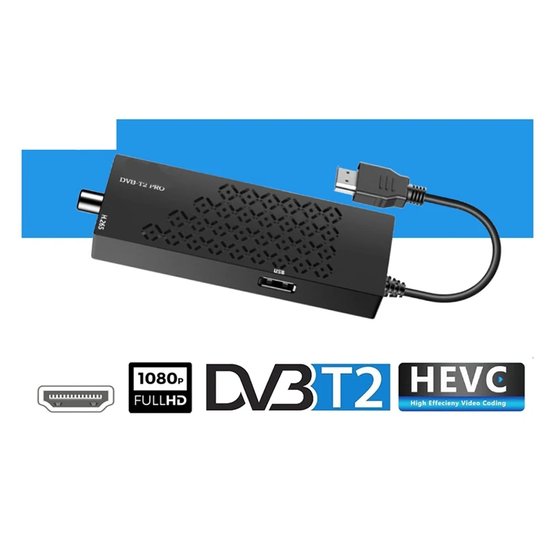 TDT HD Decoder TDT HD -Compatible Tuner DVB T2 H265 HD Decoder TDT HD Euroconnector Full HD 1080P For Wifi EU PLUG