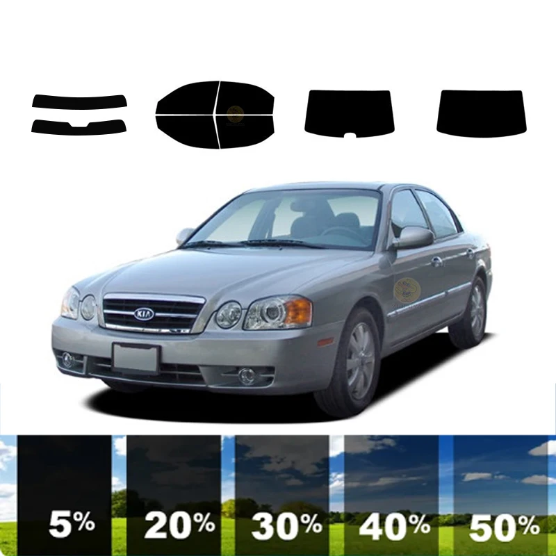 precut Removable Window Tint Film For Car 100% UVR 5%-35%VLT Heat Insulation Carbon ﻿For KIA OPTIMA 4 DR SEDAN 2001-2005