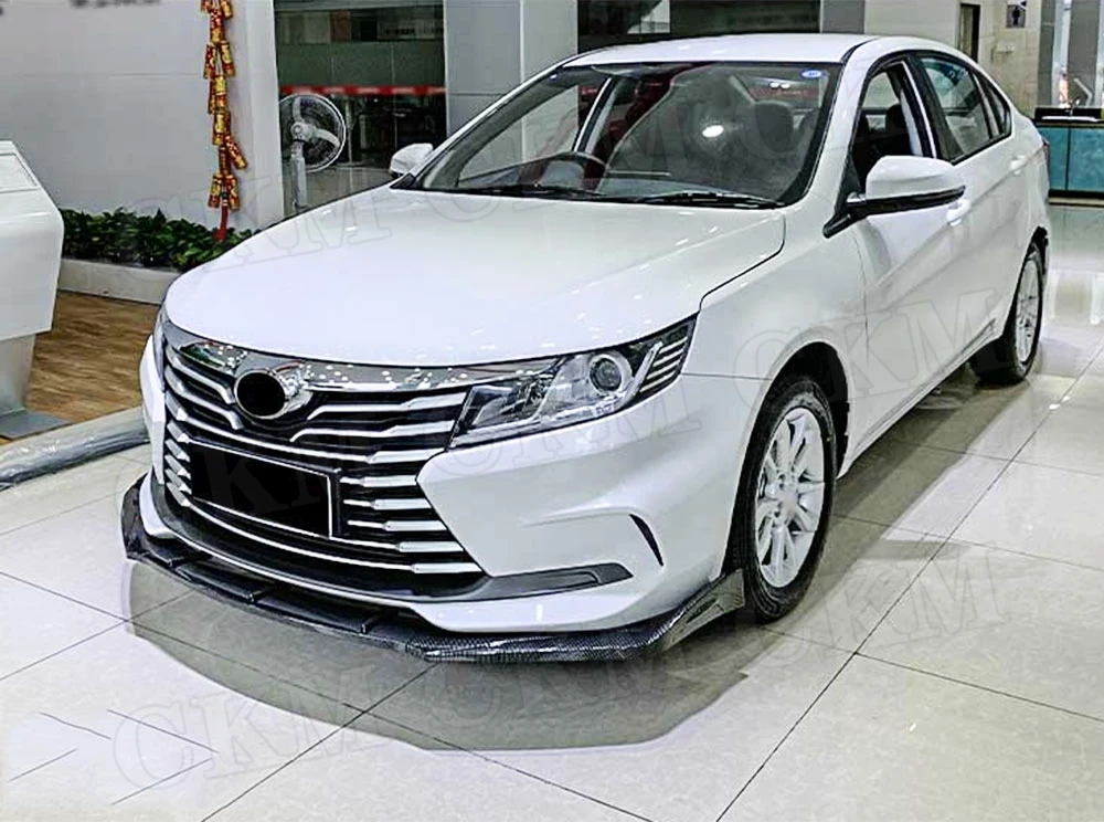 

Накладка на передний бампер CKMUUER из ABS-пластика под карбон, 3 шт., для универсальных хэтчбеков, матовый черный, декоративная, для автостайлинга