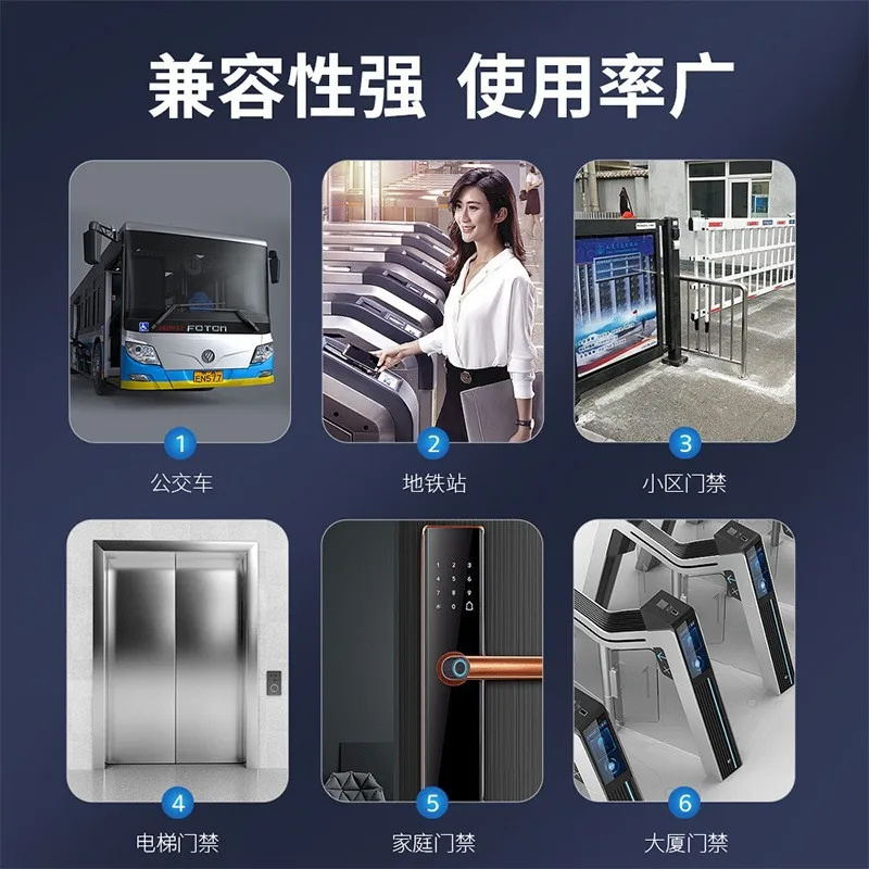 Customized Access Control Card Fudan FO8 Chip No.2 Keychain Card Repeatedly Writable M1 Proximity Card Elevator
