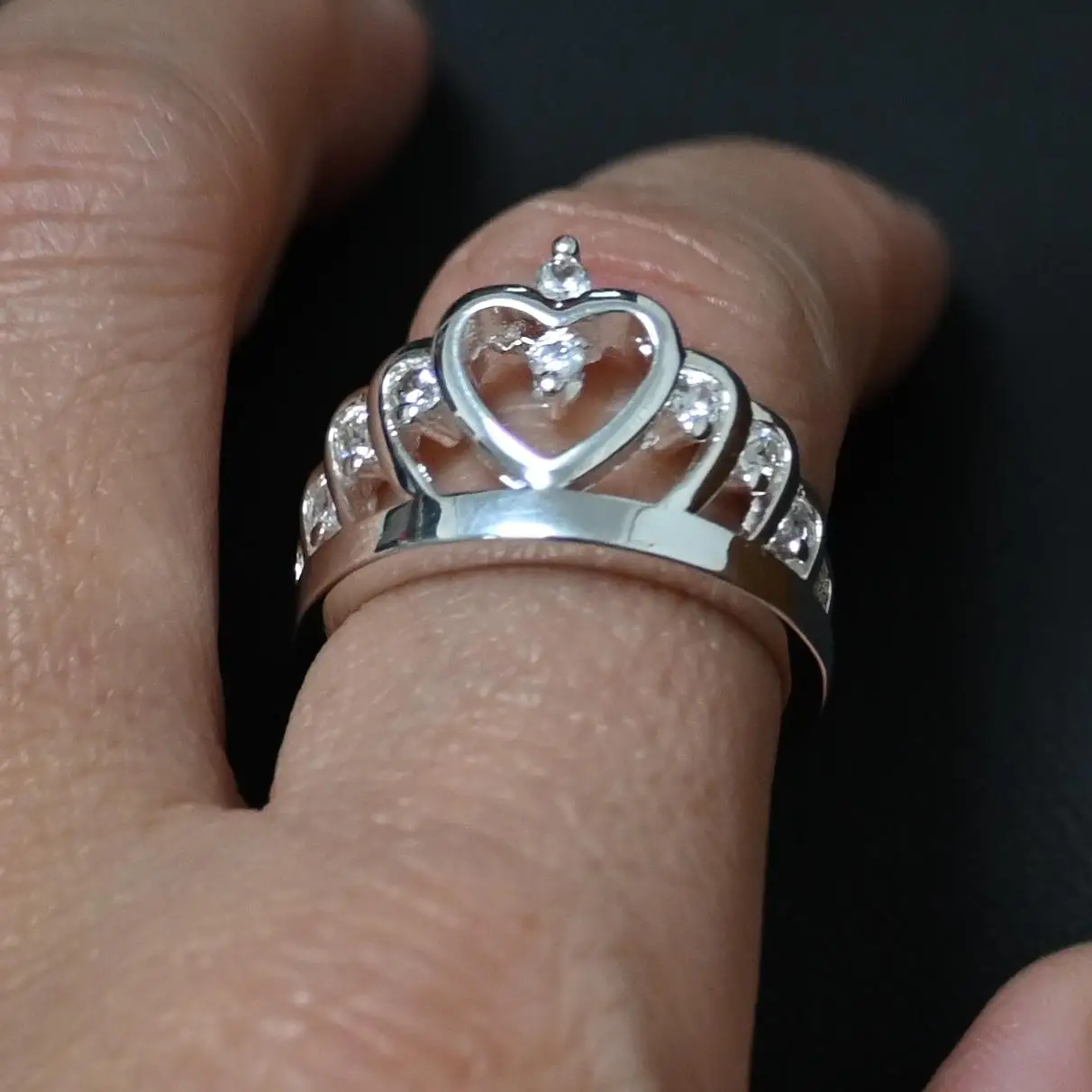 Clearance Sale Items Princess Silver Color Accessories Gift Women Jewelry Decoration Designer Waterdrop Gift Simple rings