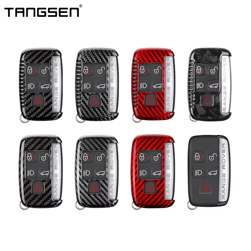 

Carbon Fiber Car Key Case Cover for Land Rover, Range Rover, LR4, Discovery Evoque Jaguar XE, Accessories