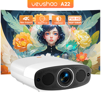 VEVSHAO Full HD Projector A22 4K Video Smart TV for Home WIFI 1080P 1000 Lumen Projectors Media Video Player Smart Beamer