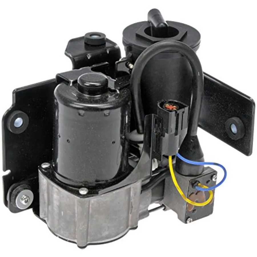 

Air Suspension Compressor for Ford/Lincoln Vehicles, Aluminum Housing, Black, High-Efficiency Cooling Design