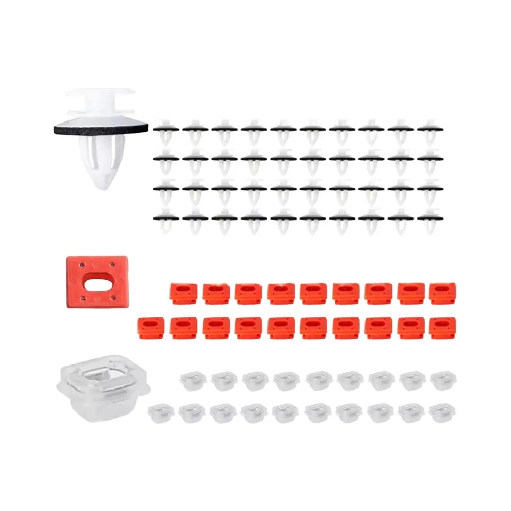 90pcs Car Door Panel Clip Bumper Mudguard Fastener Clip Interior Trim Insert Grommet Door Panel Clips For BMW 51458266814
