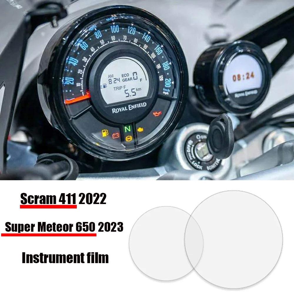 Motorcycle Scratch Cluster Screen Dashboard Protection Instrument Film For Royal Enfield Scram 411 2022- Super Meteor 650 2023