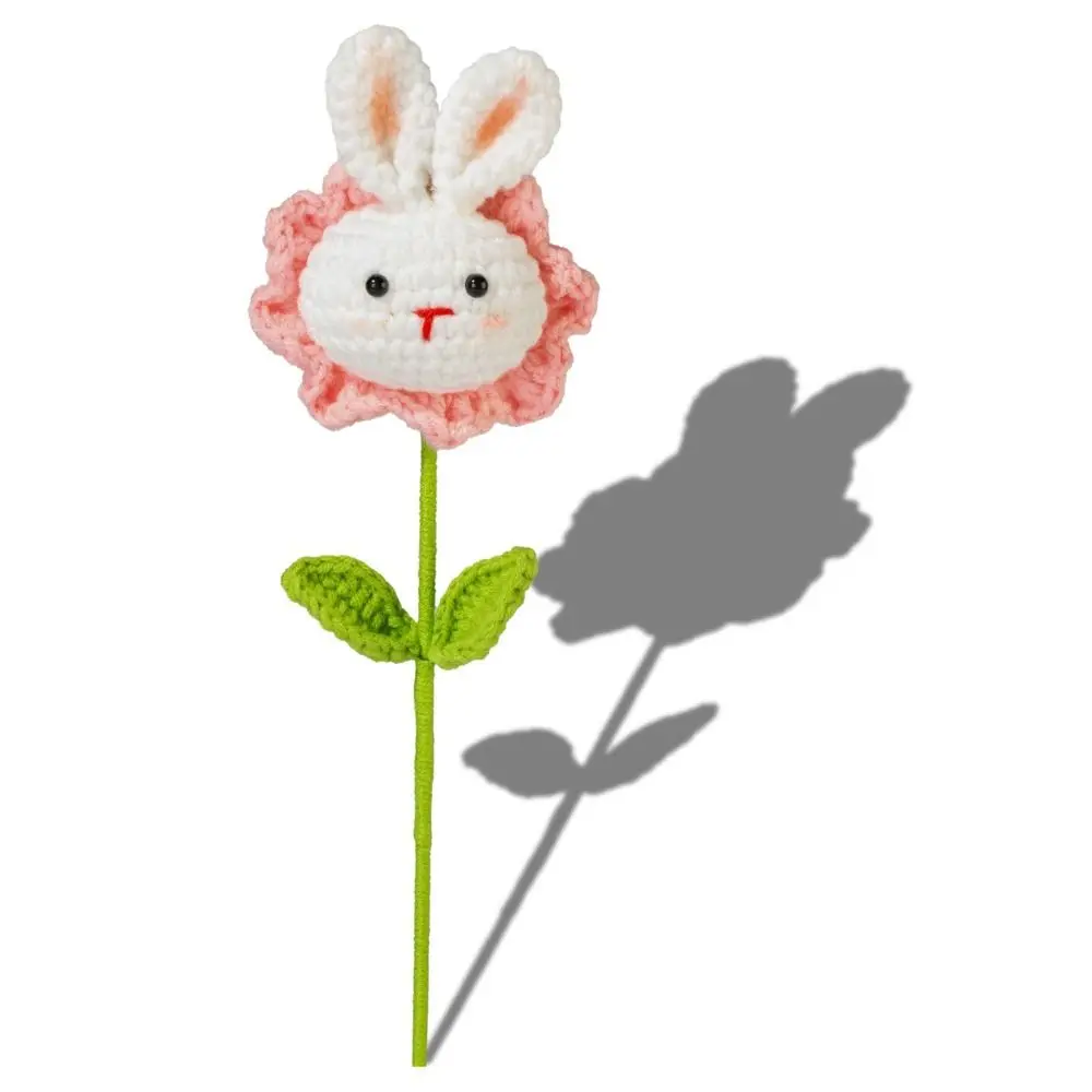 Gorros de Doctoral, flor tejida para graduación, hilo Artificial tejido a mano, ramo de flores de graduación, diseño de ganchillo de flores tejidas