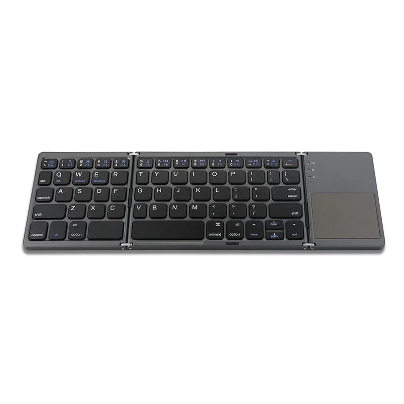 Imagem -02 - Portátil Dobrável Bluetooth Mini Teclado sem Fio Dobrável dos Eua Teclado para Ios Android Windows Ipad Tablet