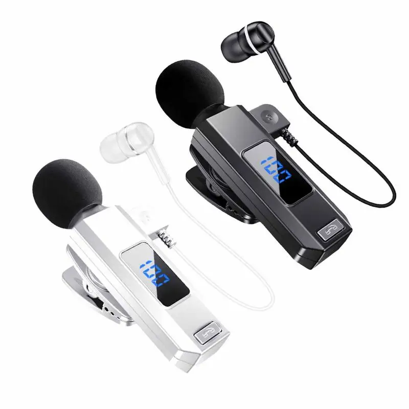 

M1 Condenser Microphone with Digital Display Noise Cancellation Sports Headset waterproof special clip type for Recording