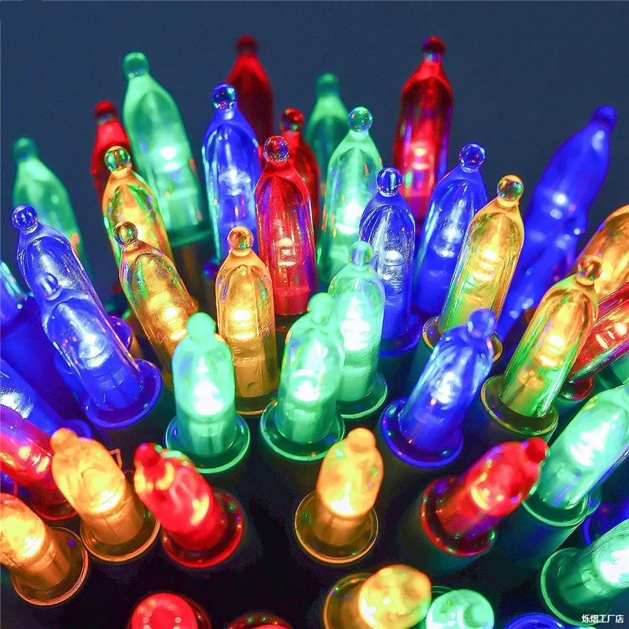 Holiday Lighting 50/100LED Christmas Garland String Lights Outdoor 8 Modes Fairy Garden Lights for Wedding Party Xmas Tree Decor