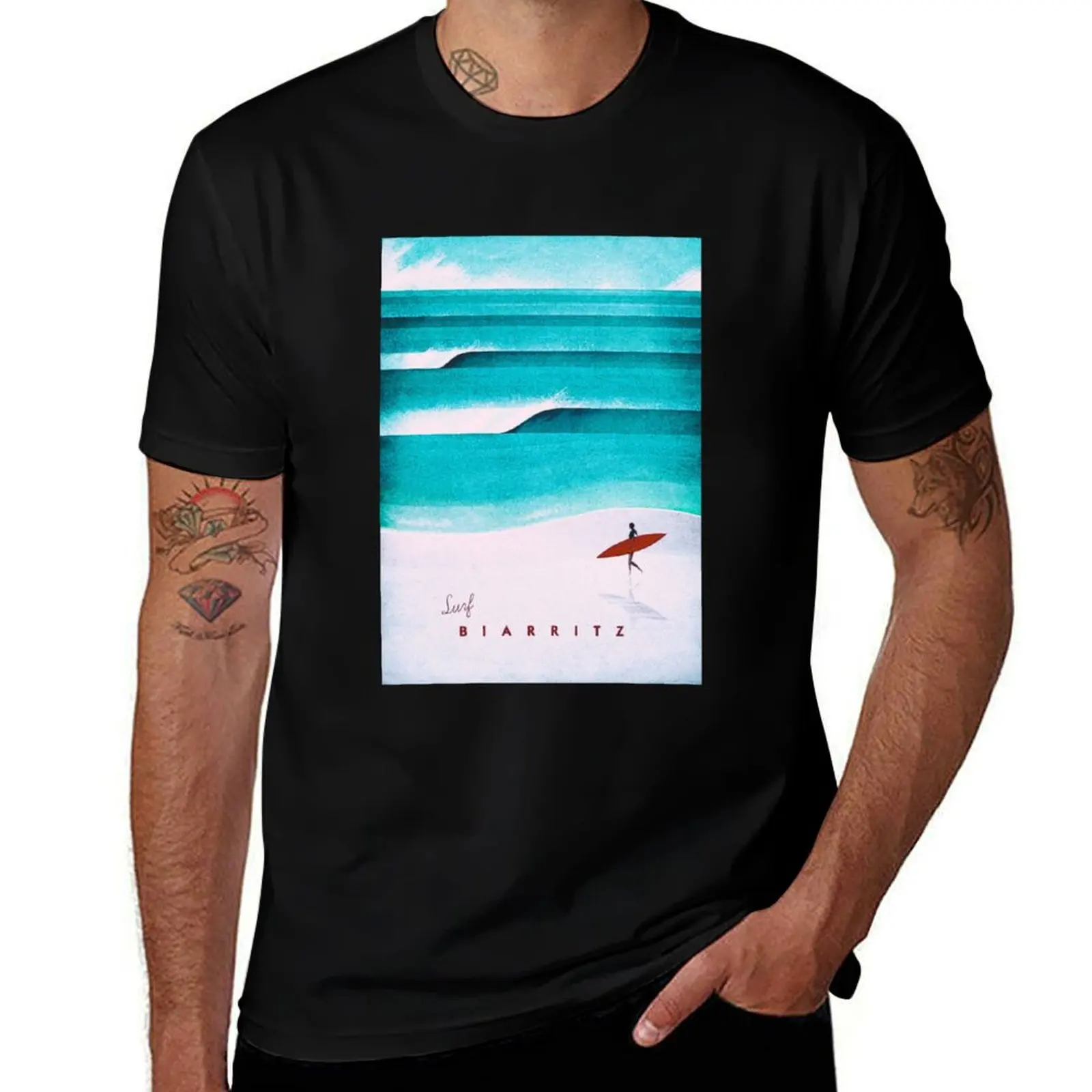 Biarritz T-Shirt graphic shirts graphic t shirt vintage summer top street wear Short sleeve tee men