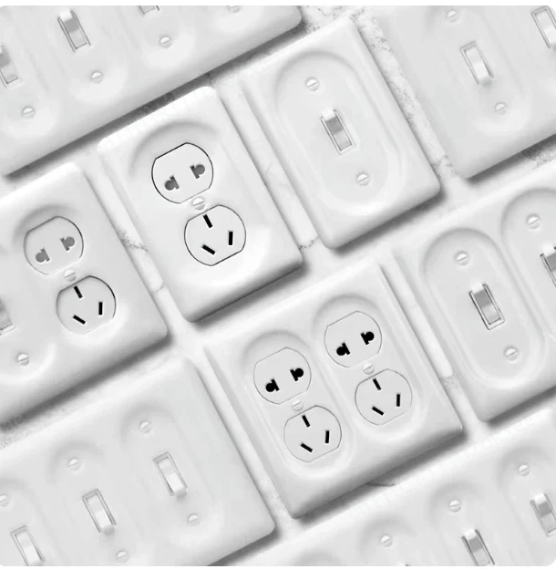 

American Retro Ceramic White Switch Socket 120 Type Double Opening Lever Single Control Dual Control