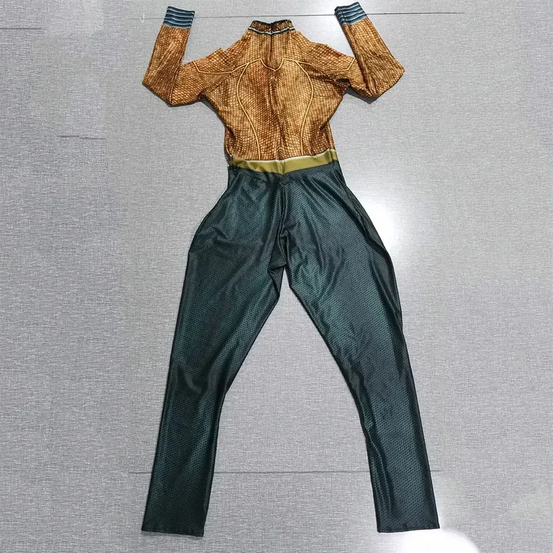 Sky06 nuevo disfraz de Mera Cosplay mujer superhéroe Zentai traje de Halloween mono adultos niños 66lU &