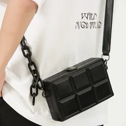 Box Bag Men's 2023 New Fashion Shoulder Bag Versatile Designer Small Square Bag Pu Leather Crossbody Bag Woman Phone Purse