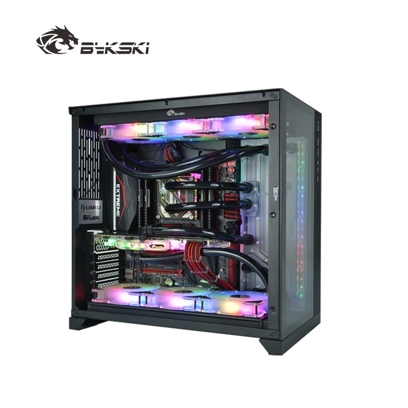 BYKSKI Distribution Plates Use for LIAN LI O11 Dynamic Case for CPU and GPU Block RGV-LAN-O11-P Water Cooling Hose Tube Kit