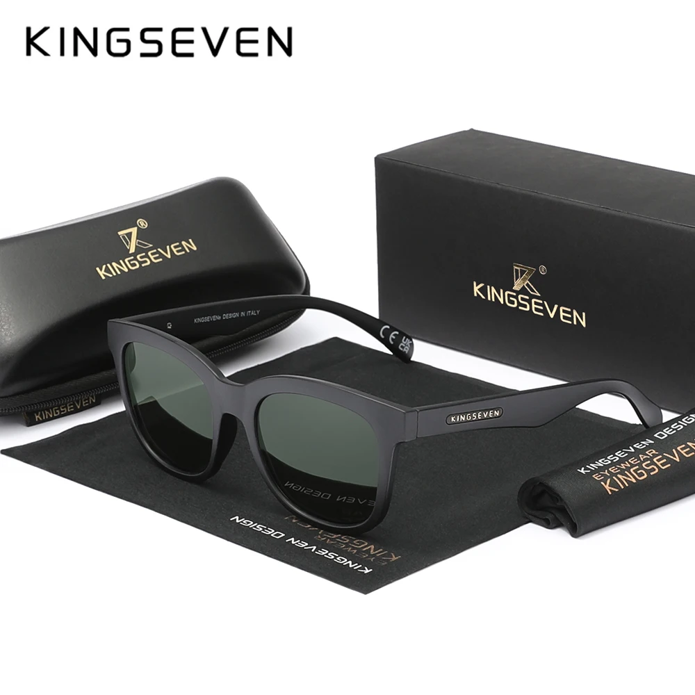 

KINGSEVEN Polarized UV400 Sunglasses Men‘s Round Full Frame Goggle Glasses Fashion High Quality TR90 Women Driving Eyewear