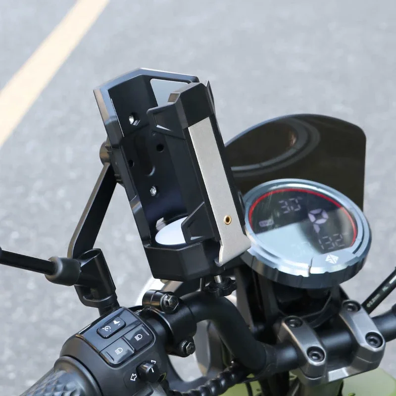 

Universal Adjustable Motorcycle Scooter Water Cup Holder Handlebar Mount Support with USB Charging LED Colorful Light Design