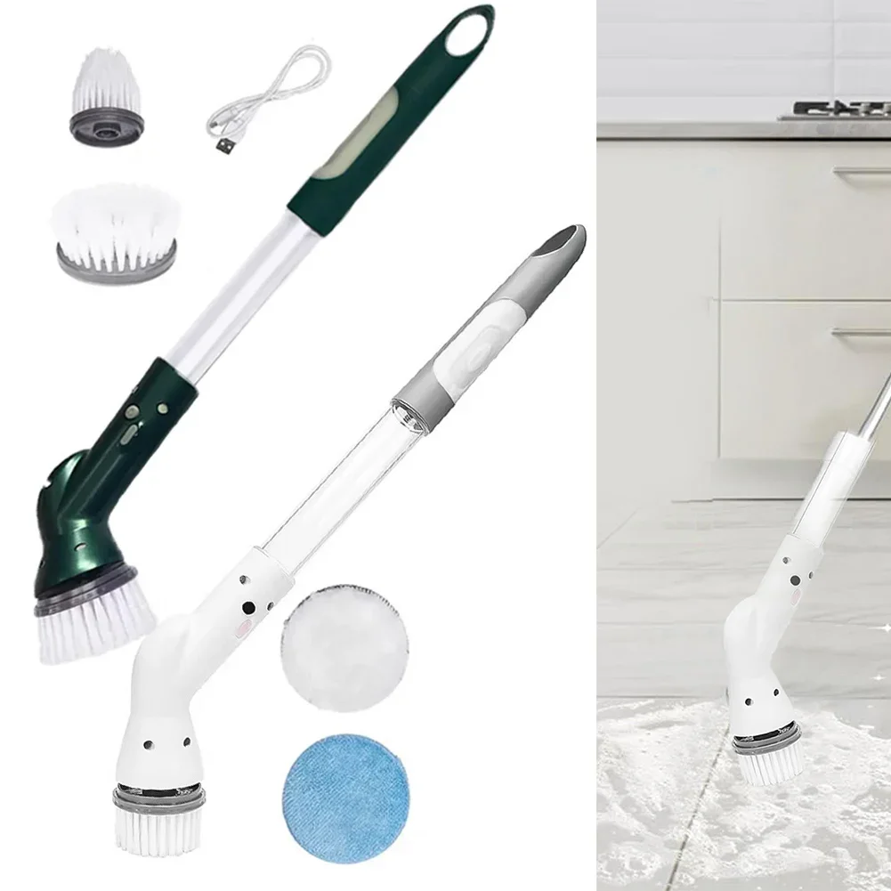 

Cordless Electric Floor Scrubber Brush, Electric Bathroom Cleaning Brush, Handheld Extendable Electric Rotating Brush