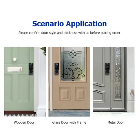 टीटीलॉक वाईफ़ाई संस्करण बिल्ट-इन गेटवे फ़िंगरप्रिंट वाटरप्रूफ आउटडोर गेट पासकोड आरएफआईडी कार्ड बिना चाबी वाला स्मार्ट दरवाज़ा लॉक 6 best sales टीटीलॉक स्मार्ट लॉक - №3