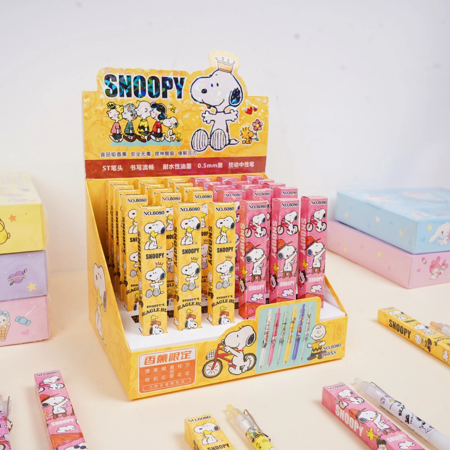 

Snoopys Cute 0.5mm Gel Pens Kawaii Stationery Office Supplies Cartoon Anime Derivative Peripherals Pen Back To School Gifts New