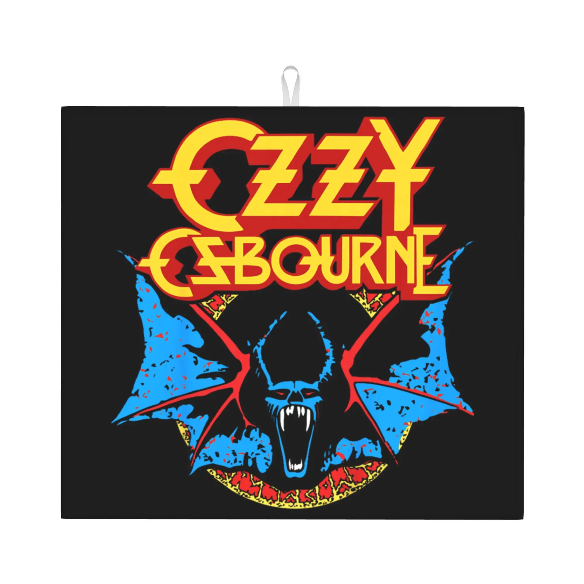 Drying Mat For Kitchen Ozzy Osbourne British Heavy Metal Singer Barware Tableware Oil Proof Washable Kitchen Sink Drying Pad