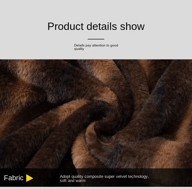 Grenzüberschreitende Stehkragen-Fleece-Baumwolljacke, Freizeitjacke, einfarbig, plus Fleece-Cardigan, Wolljacke, verdickt, doppelt – Detail 2