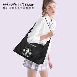 Sanrio Kuromi Shoulder Bag Women New Kawaii Large Capacity Bag To Work and Commute Simple Messenger Bag Girl Heart Birthday Gift