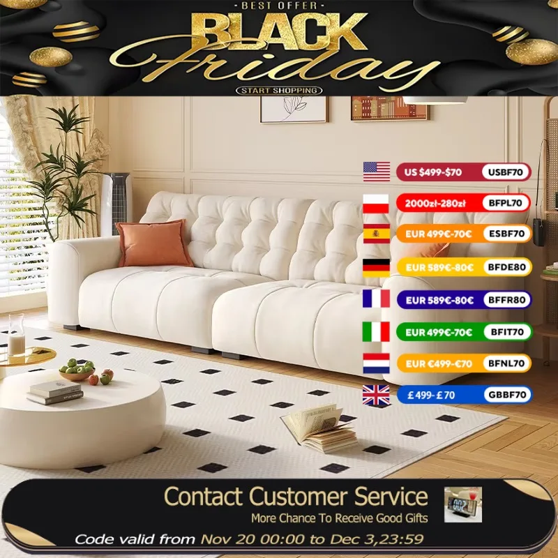 

Oversized Italian Living Room Sofas Beige Designer Bedroom Lazy Living Room Sofas 2 Seater Modern Divano Moderno Furniture Home