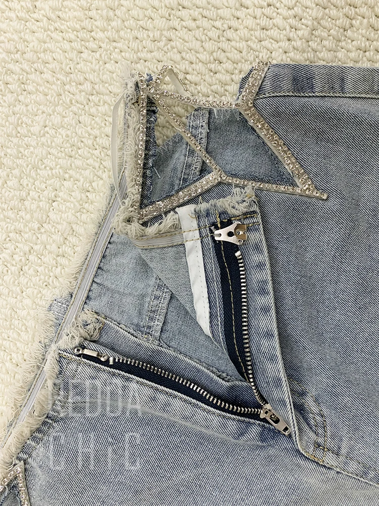 ReddaChic Star Hollow Low Waist Jeans Tall Girl ICON Glitter Diamond Loose Fit Wide Denim Leg Pants Nouveauté Tendance Streetwear Femme