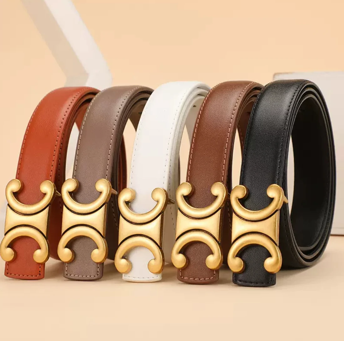 Luxury new leather belt women's Internet celebrity classic leather lady belt joker belt