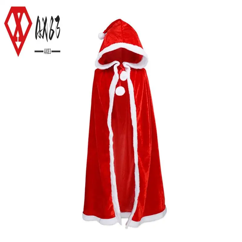 

AX83-Christmas Cloak Hooded Gown Christmas Cosplay Dress Up Cape Winter Warm Cape Christmas Decor Christmas Costume