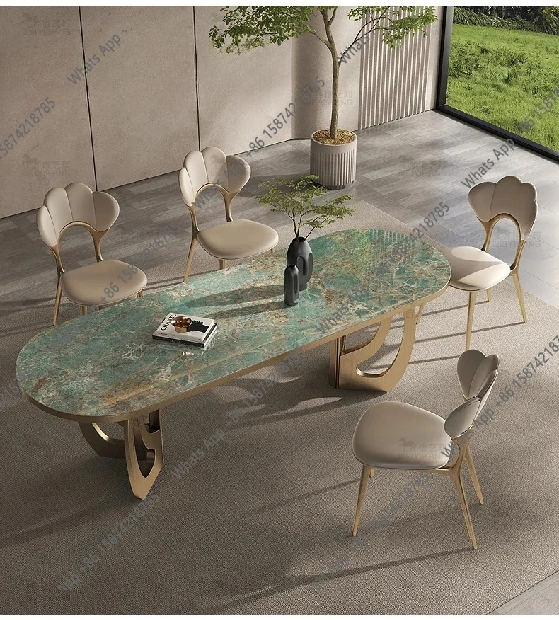 

Dining Table Coffee Multifunctional Mesa Comedor Home Furniture Luxury Kitcjen Dining Table Set 6 People Desk Legs Metal Marble