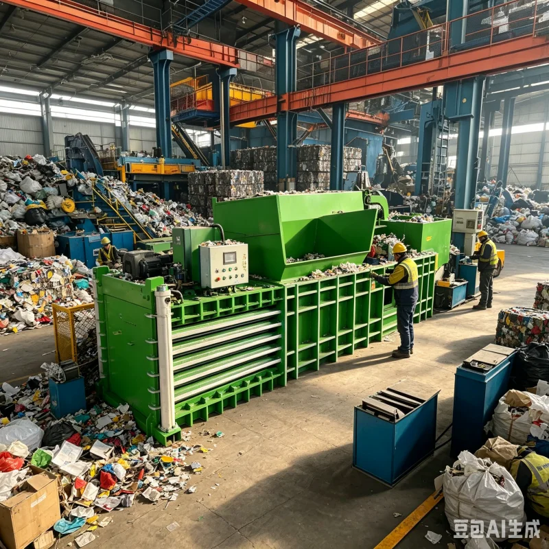 80 Ton Fully Automatic Horizontal Baler Balanced Operating Cost For Jute Fiber Textile Factory Waste Baling Equipment