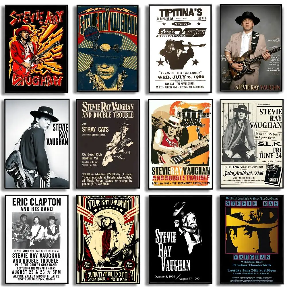 music Stevie Ray Vaughan Poster HD Poster High End Luxury Home Decoration Suitable for Living Room Bedroom Corridor and Gift