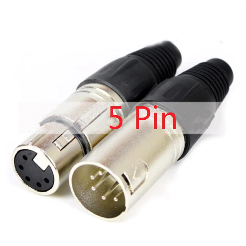 1pcs Canon Plug Socket Male/Female Microphone Audio XLR Connector 3P/4P/5P Contacts