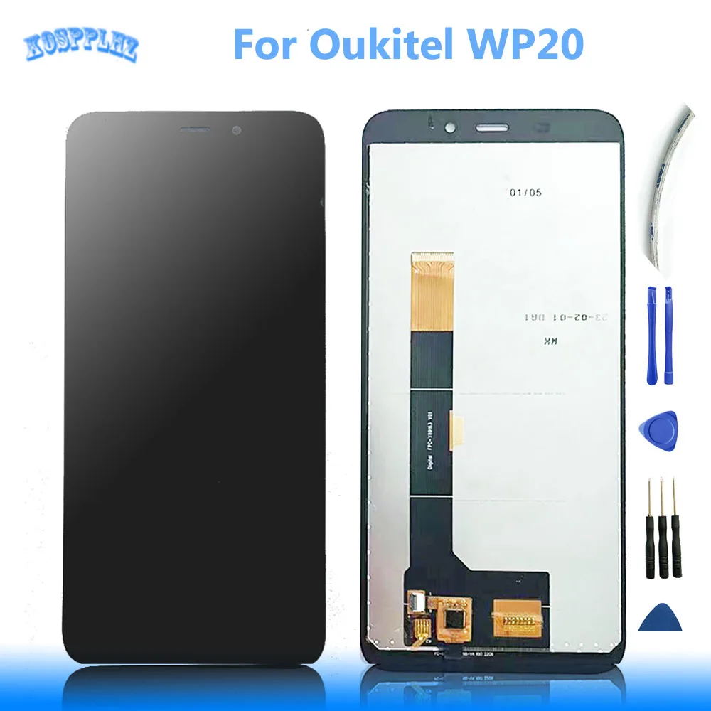 100% New Touch Screen LCD Display For Oukitel WP16 WP17 WP18 WP19 WP20 WP21 WP22 WP23 W28 Pro Phone Replacement Parts + Tool