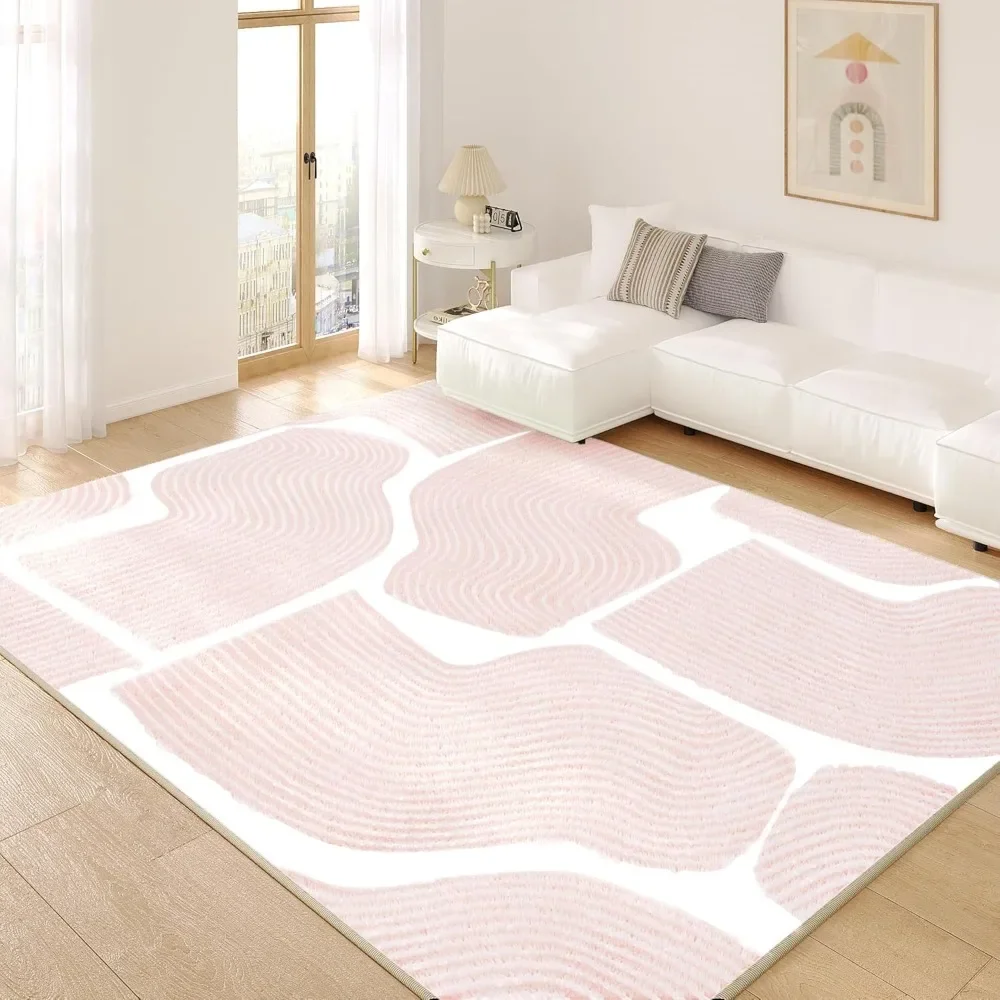 Ultra Soft Area Rug, Non Slip, Stain Resistant Living Room Rug, Washable Area Rugs for Living Room, Rugs for Bedroom