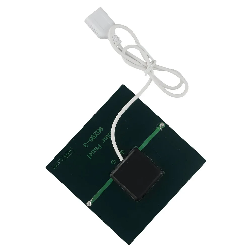 2 шт. портативное маленькое мини-зарядное устройство для солнечной панели 1 Вт 5,5 В 180 мА с USB-портом для зарядки аккумулятора 3,7 В-5 В поликристаллическая батарея