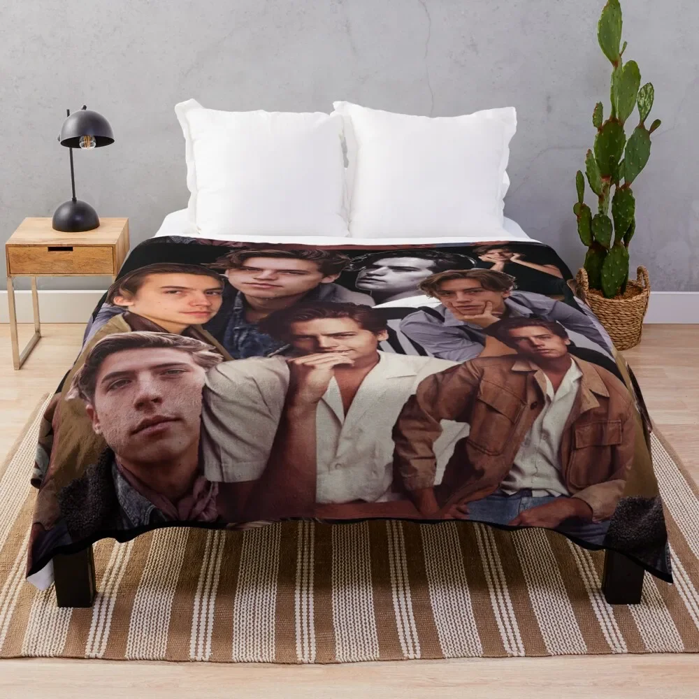 

Cole sprouse collage poster design 2020 Throw Blanket blankets ands bed plaid Luxury Brand Sofa Quilt Blankets