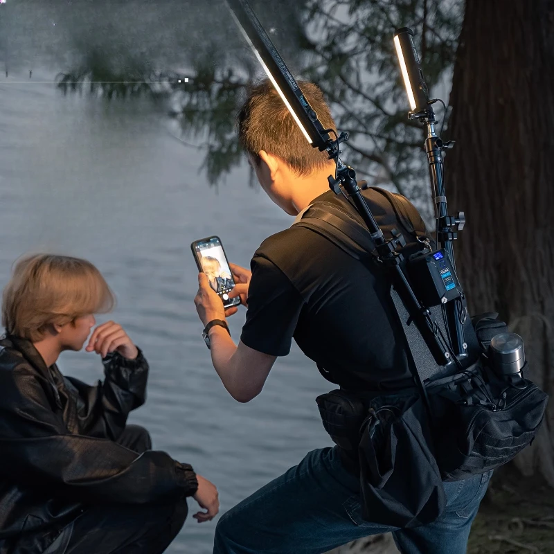 

Short video artifact light vest outdoor live broadcast mobile filling light bracket